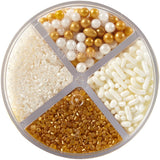 Wilton 4-Cell Pearlized Gold Sprinkles Mix – 3.4 oz.