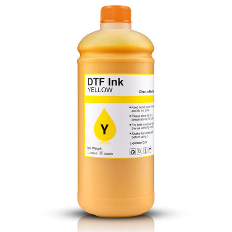 DTF Ink Yellow Direct To Film Textile Ink - Yellow, 1000ML, 500ML, 250ML (Large)