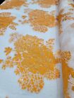 Brocade Jacquard Floral Orange Gold
