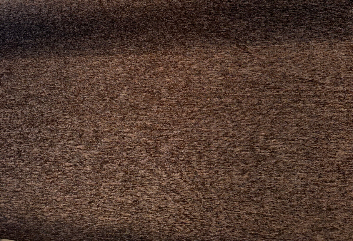 Brown Heavy Chenille Backed Upholstery Fabric - Brown, Heavy Chenille, 56" Width (1 Yard)