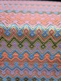 Brocade Jacquard Red Gold Geometric Fabric