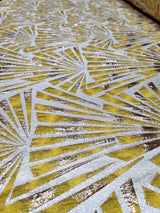 Gold Yellow Metallic Brocade Fabric