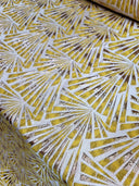 Brocade Jacquard Metallic Geometric Fabric