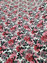 Brocade Jacquard Chenille Floral Mauve Green