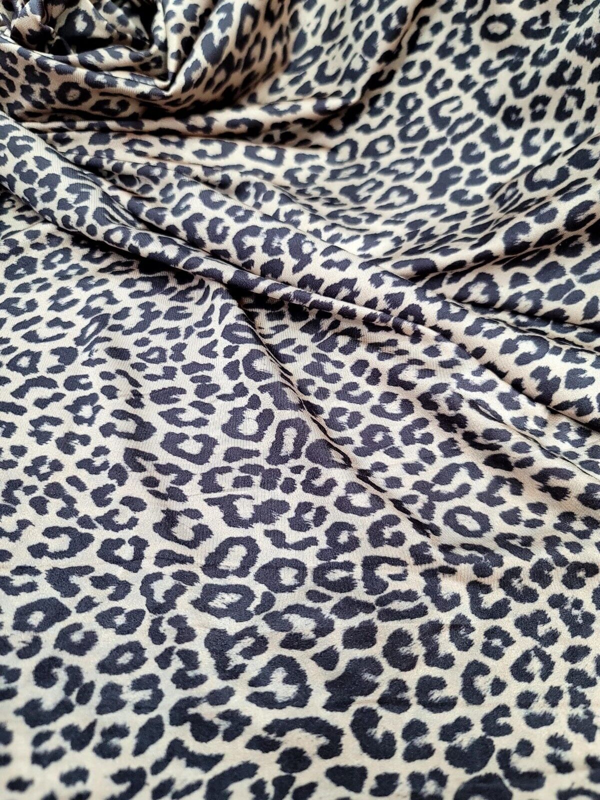 Stretch Spandex Cheetah Print Fabric Black/Brown