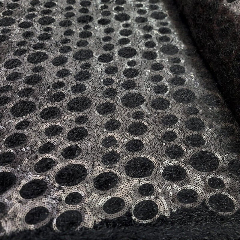 Black Sequin Stretch Fabric