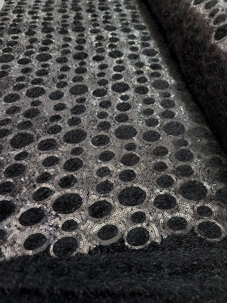 Black Sequin Stretch Fabric