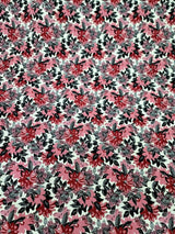 Brocade Jacquard Chenille Floral Mauve Green