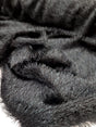 Stretch Faux Shaggy Fabric Eyelash Black Teal