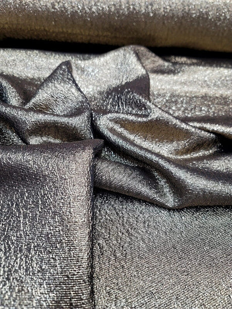 Brocade Jacquard Fabric Gold Metallic Textured Embossed