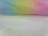 Rainbow Glitter Tulle Fabric
