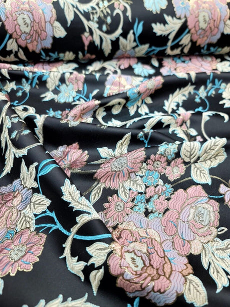 Brocade Floral Damask Jacquard Fabric