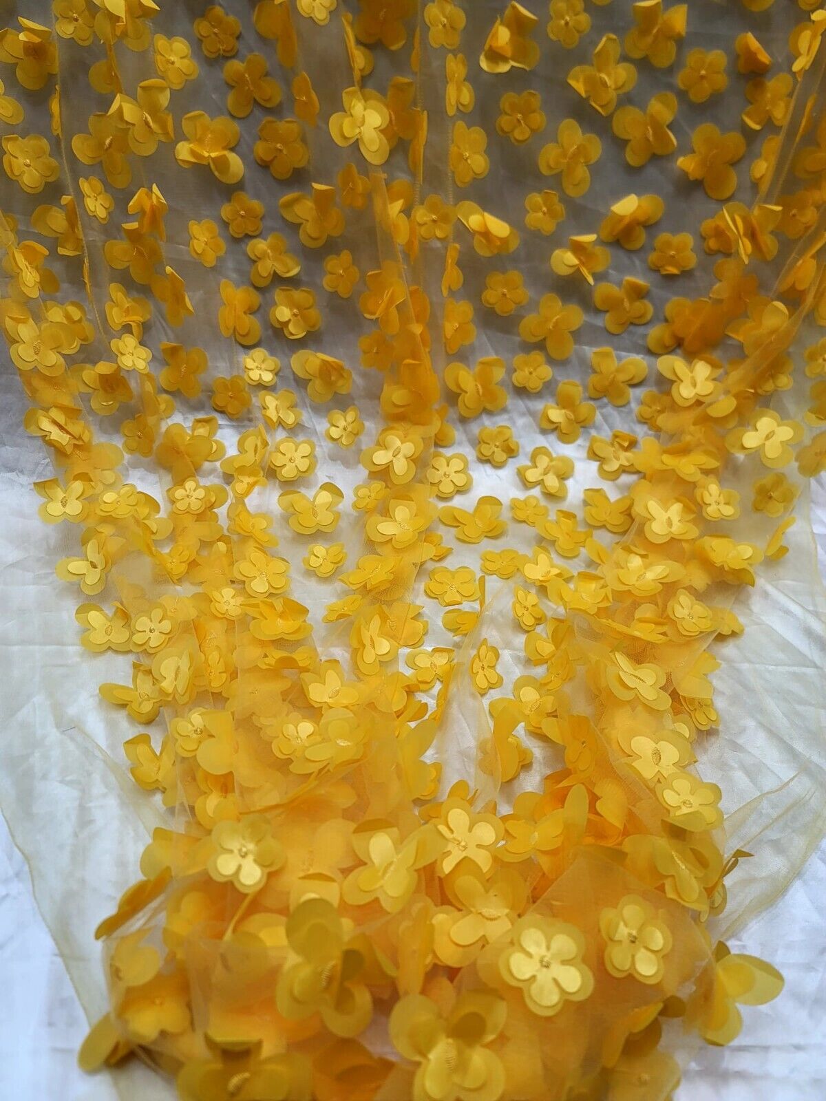 3D Flower Lace Yellow