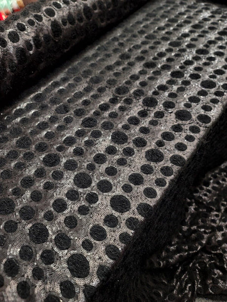 Black Sequin Stretch Fabric