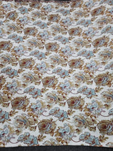 Brocade Chenille Damask Fabric Mint Dark Gold
