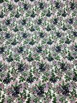Brocade Jacquard Floral Chenille Fabric Mauve Green