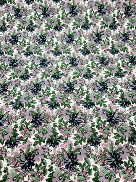 Brocade Jacquard Floral Chenille Fabric Mauve Green
