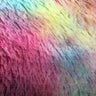 Faux Fur Fabric Rainbow Multi Color Dye