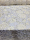 Floral Organza Brocade Fabric by the Yard