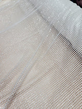 Sequin Fishnet Fabric Off White