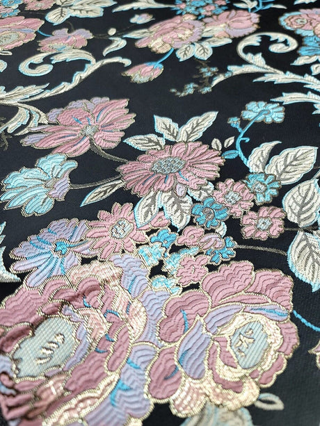 Brocade Floral Damask Jacquard Fabric