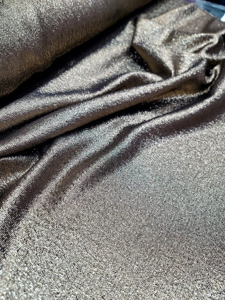 Brocade Jacquard Fabric Gold Metallic Textured Embossed