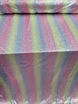 Sequin Fabric Vibrant Rainbow by the Yard