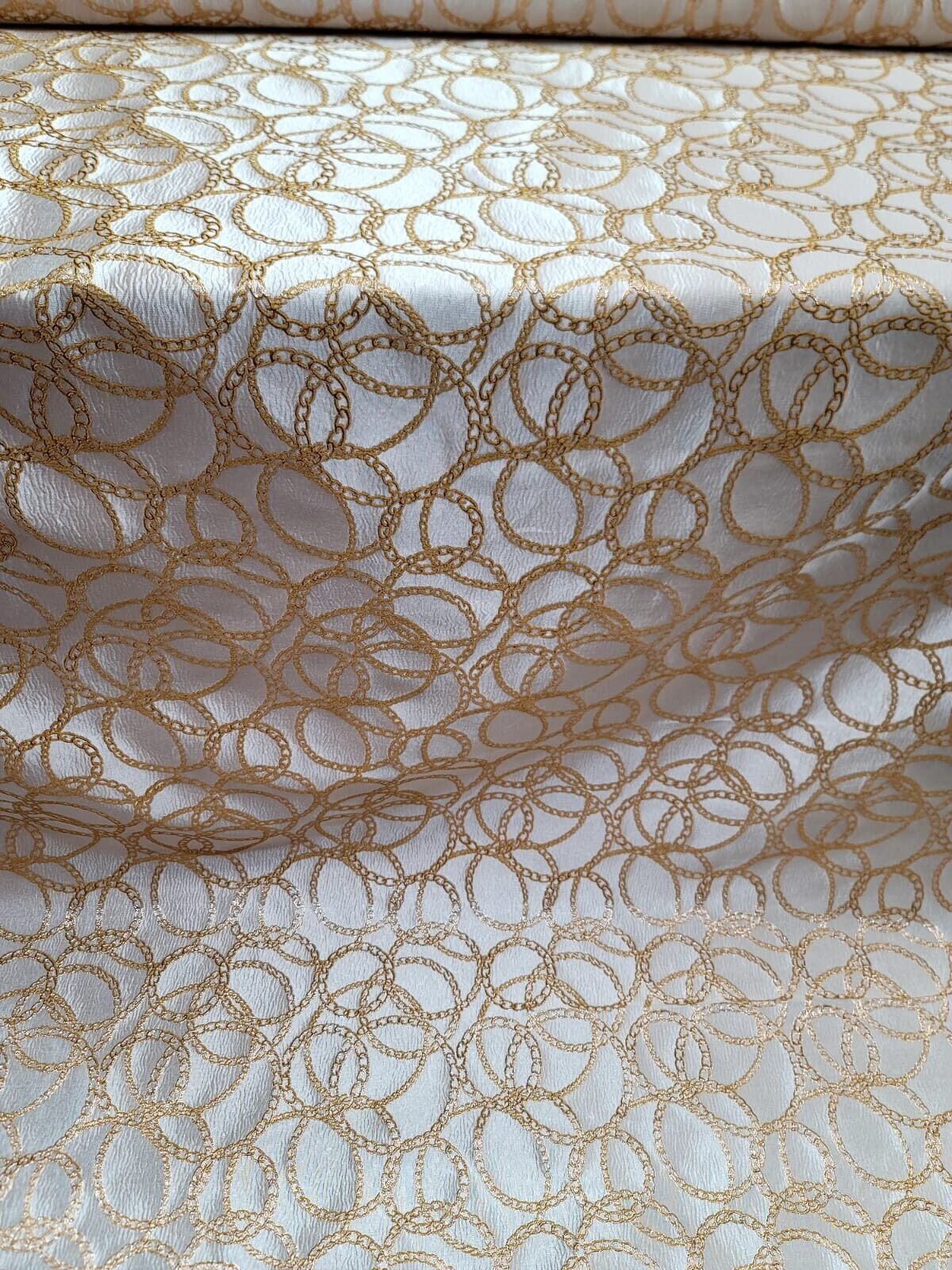 Champagne Gold Metallic Brocade Fabric