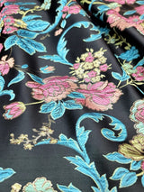 Brocade Multicolor Floral Jacquard Fabric