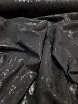 Black Spandex Fabric - Tie Dye Matte Shine