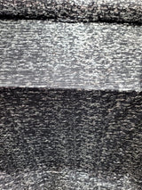 Stretch Pleated Fabric Charcoal Silver