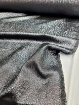 Brocade Jacquard Fabric Charcoal Gray Metallic