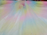 Rainbow Glitter Tulle Fabric