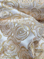 Brocade Jacquard Floral Metallic Beige Gold