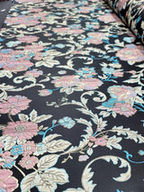 Brocade Floral Damask Jacquard Fabric