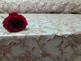 Embroidered Lace Guipure Mesh Dusty Rose