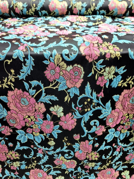 Brocade Multicolor Floral Jacquard Fabric