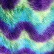 Faux Fur Fabric Multicolor Waves