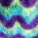 Faux Fur Fabric Multicolor Waves