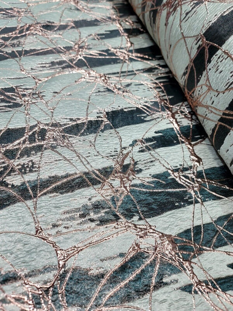 Metallic Brocade Fabric Hunter Green Sage Gold