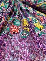 African Lace Lavender Embroidery Sequins Lace Fabric