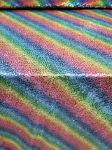 Rainbow Sequin Stretch Mesh Fabric