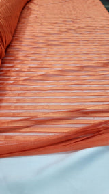 Orange Stretch Lace Fabric