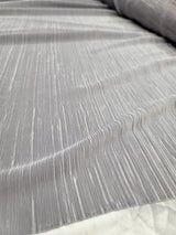 Pleated Stretch Fabric Silver Textured