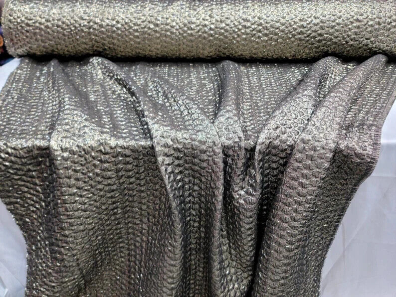 Brocade Jacquard Fabric Antique Gold