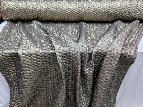 Brocade Jacquard Fabric Antique Gold