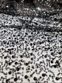 Black Beaded Lace Fabric