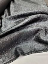 Brocade Jacquard Fabric Charcoal Gray Metallic