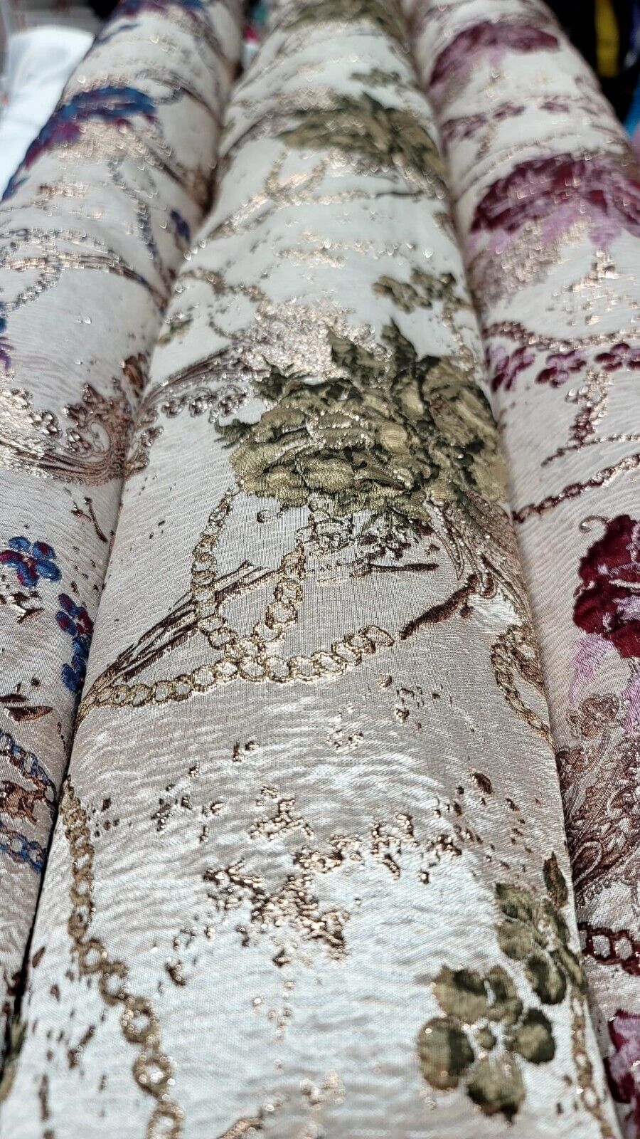 Brocade Jacquard Prom Fabric
