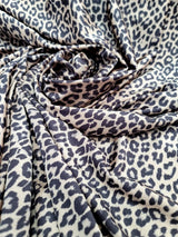 Stretch Spandex Cheetah Print Fabric Black/Brown